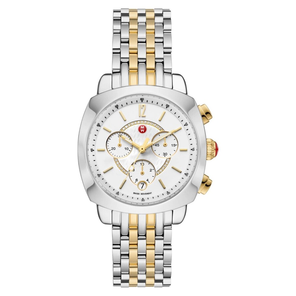 MICHELE Ascalon Stainless Steel Diamond Chronograph Bracelet Watch MWW18C000002
